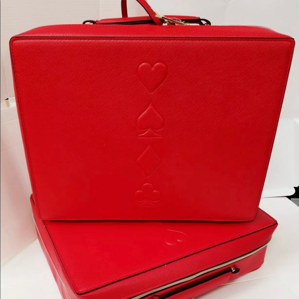 2 Estee Lauder Red Makeup Cosmetic Bag Train Trave